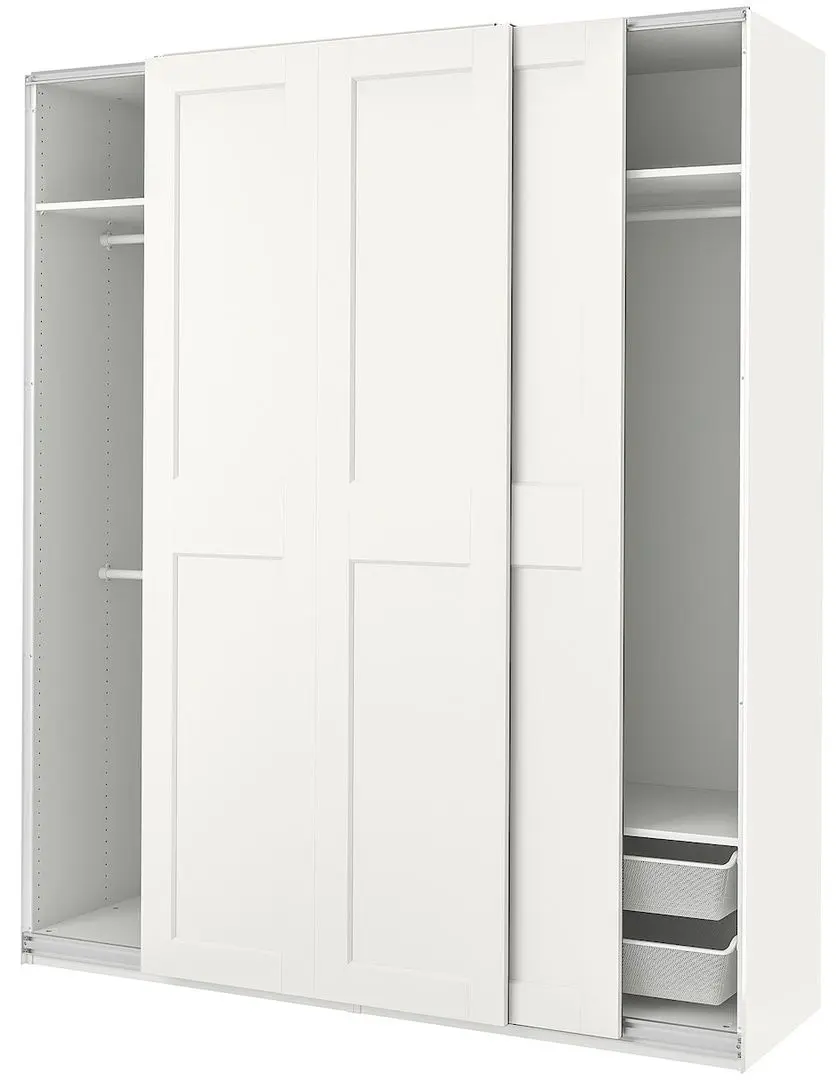 Dulap-cupe Ikea Pax/Grimo cu cadru 200x66x236 (Alb)