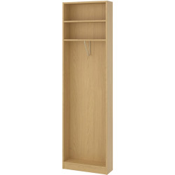 Шкаф-купе Ikea Pax/Hasvik полки/штанги/ящики/корзины/стеллаж 170x66x201 (Тёмно-серый/Имитация Дуба) Thumb
