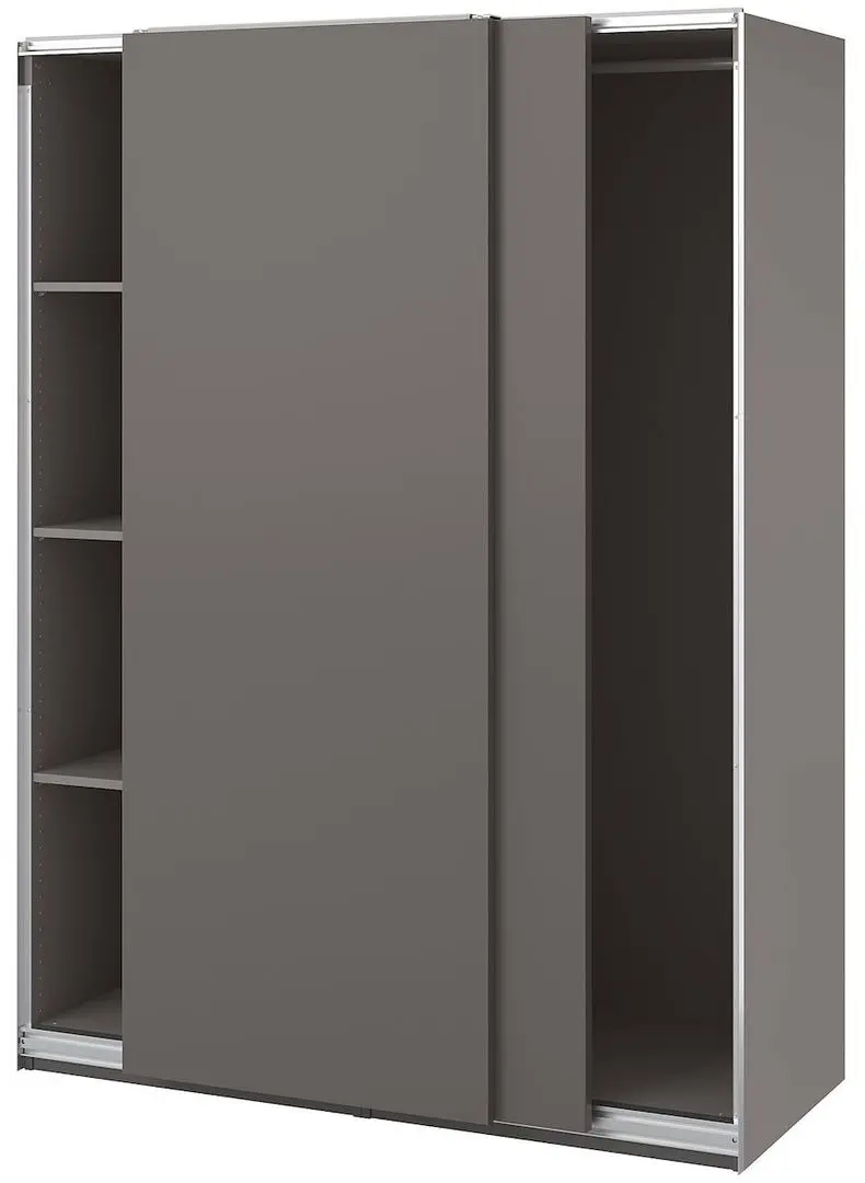Dulap-cupe Ikea Pax/Hasvik bara/rafturi 150x66x201 (Gri-inchis)