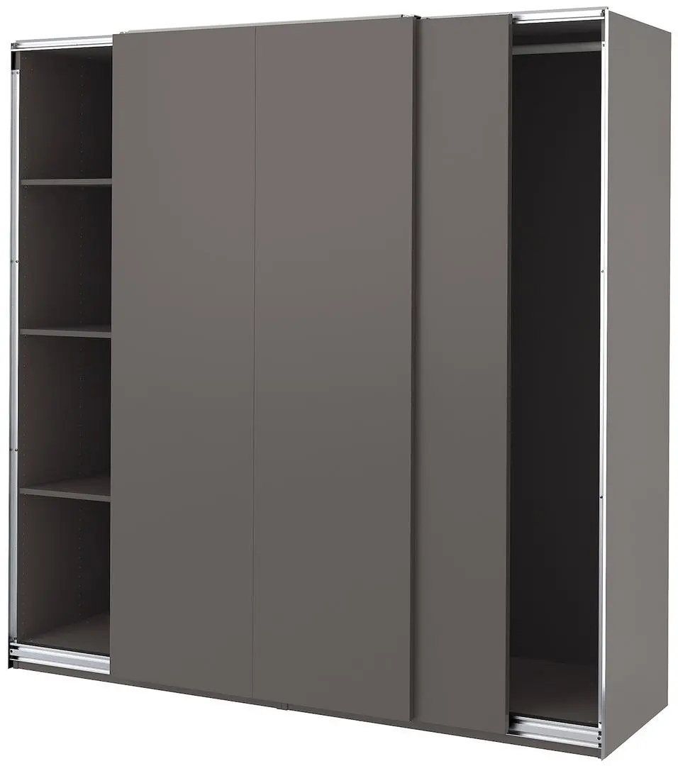 Dulap-cupe Ikea Pax/Hasvik bara/rafturi 200x66x201 (Gri-inchis)