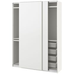 Dulap-cupe Ikea Pax/Hasvik bare/rafturi/cosuri 150x44x201 (Alb) Thumb