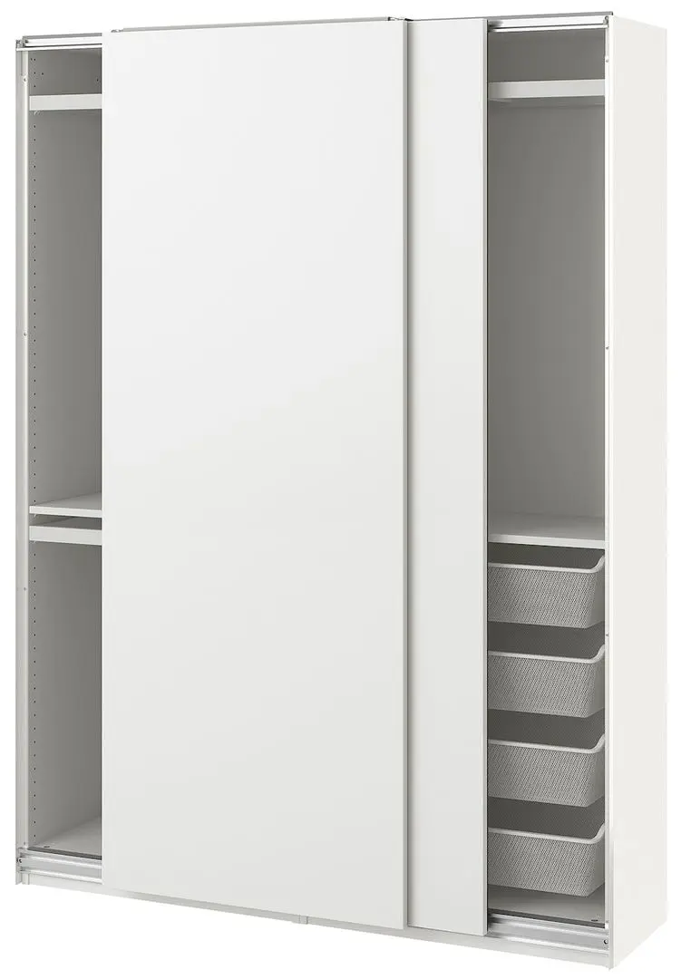 Dulap-cupe Ikea Pax/Hasvik bare/rafturi/cosuri 150x44x201 (Alb)