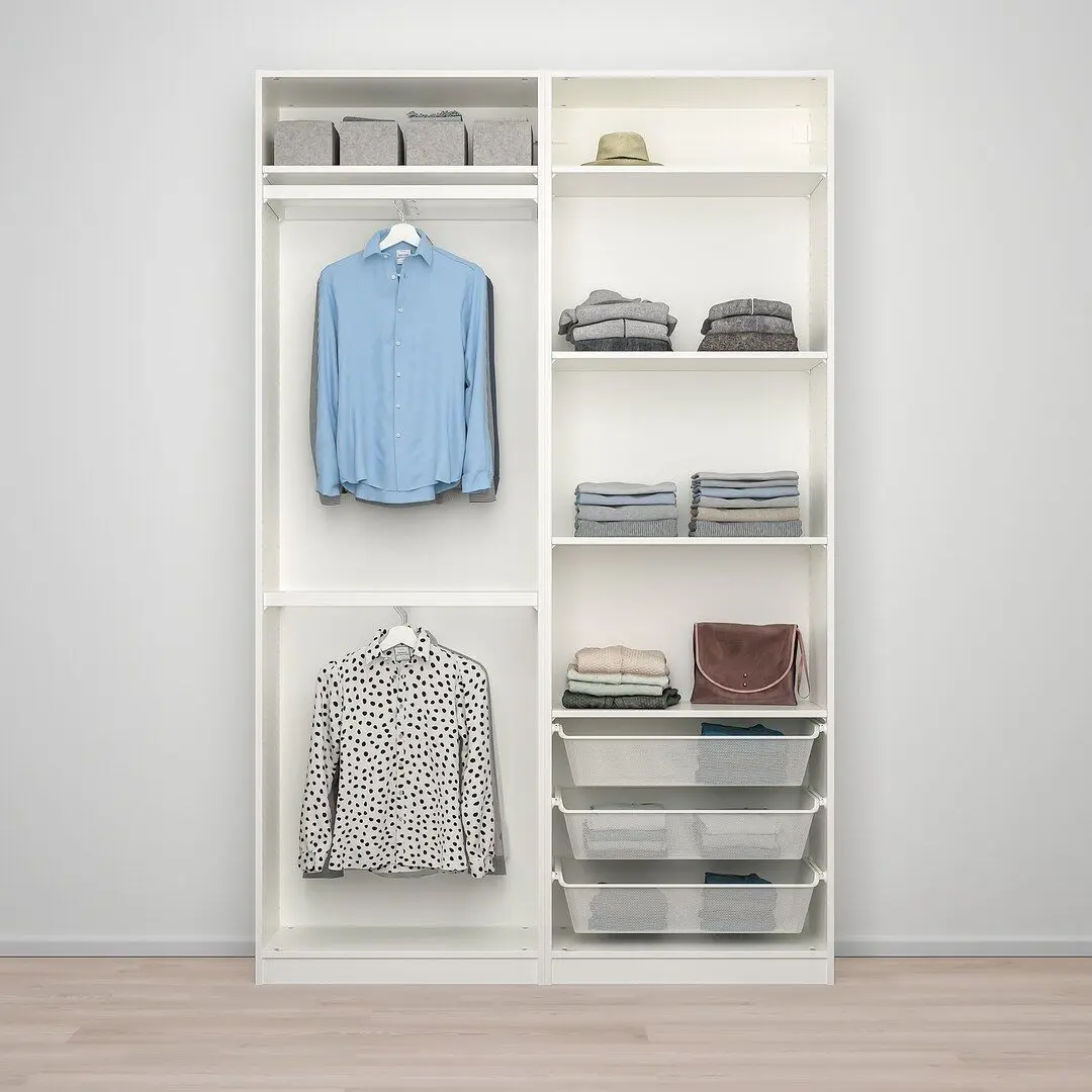 Шкаф-купе Ikea Pax/Mehamn 150x44x236 (Под Беленый Дуб) - 2