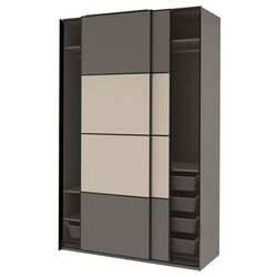 Dulap-cupe Ikea Pax/Mehamn 150x66x236 (Gri Inchis/Bej) Thumb