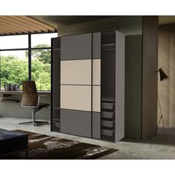 Dulap-cupe Ikea Pax/Mehamn 150x66x236 (Gri Inchis/Bej)