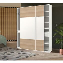 Dulap-cupe Ikea Pax/Mehamn 200x44x236 (Aspect Stejar Antichizat/Alb)