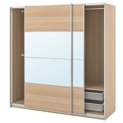 Dulap-cupe Ikea Pax/Mehamn/Auli 200x66x201 (Aspect Stejar Antichizat /Oglinda) Thumb