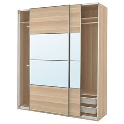 Dulap-cupe Ikea Pax/Mehamn/Auli 200x66x236 (Aspect Stejar Antichizat/Oglinda)