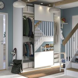 Dulap-cupe Ikea Pax/Mehamn/Auli rafturi/bare/cosuri/oglinda 200x66x236 (Alb) Thumb