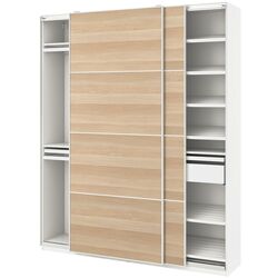 Dulap-cupe Ikea Pax/Mehamn/Komplement 200x44x236 (Alb/Aspect Stejar Antichizat)