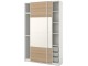 Шкаф-купе Ikea Pax/Mehamn полки/штанги/корзины 150x44x236 (Белый/Имитация Состаренного Дуба)