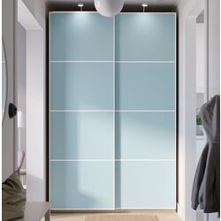 Dulap-cupe Ikea Pax/Mehamn rafturi/bare/cosuri 150x66x236 (Aspect Stejar Antichizat/Bleu)