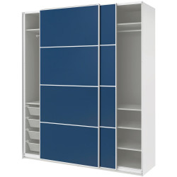 Dulap-cupe Ikea Pax/Mehamn rafturi/bare/cosuri 200x66x236 (Alb/Albastru) Thumb