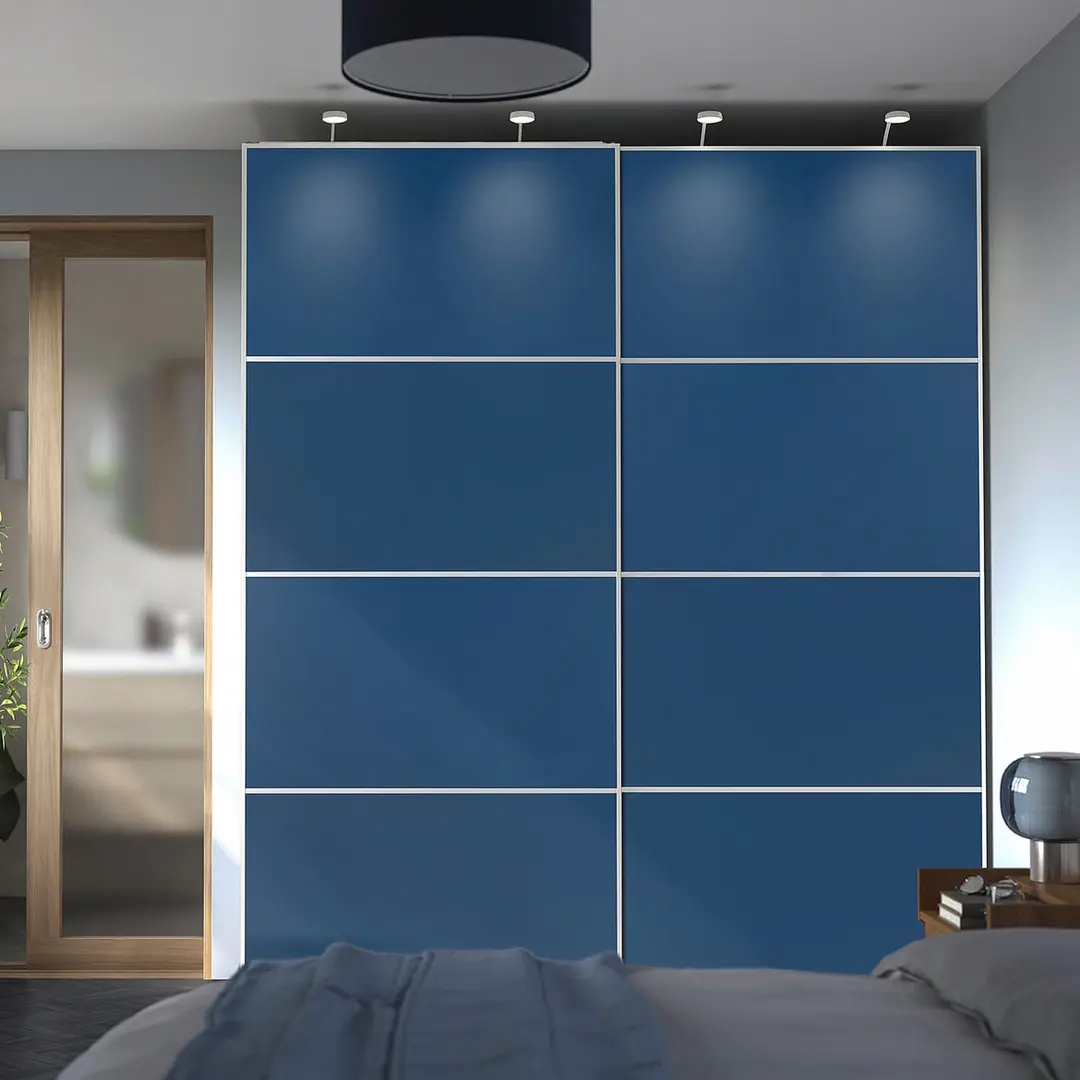 Dulap-cupe Ikea Pax/Mehamn rafturi/bare/cosuri 200x66x236 (Alb/Albastru)