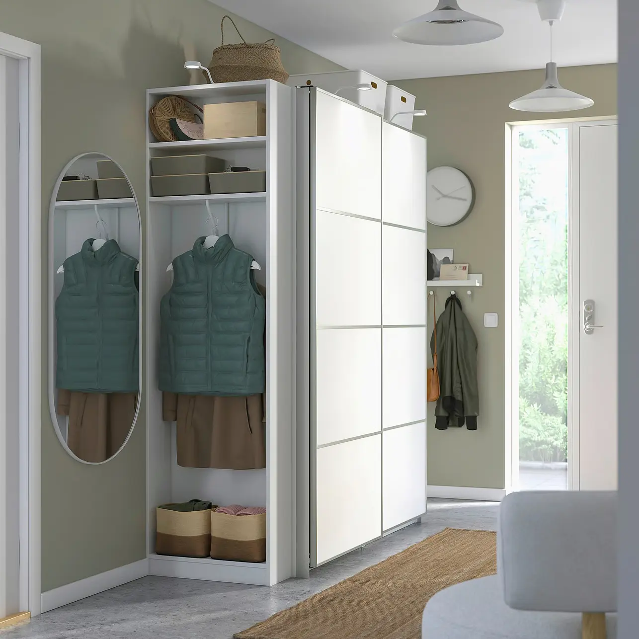 Dulap-cupe Ikea Pax/Mehamn rafturi/bare/cosuri/etajera 170x66x201 (Alb) - 3