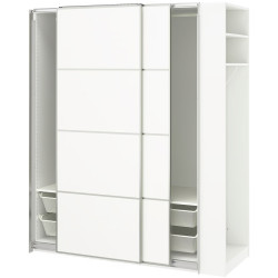 Dulap-cupe Ikea Pax/Mehamn rafturi/bare/cosuri/etajera 170x66x201 (Alb) Thumb