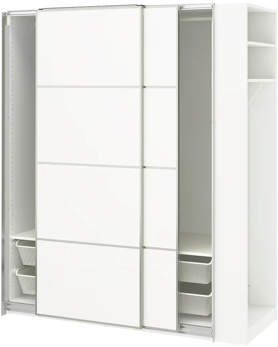 Dulap-cupe Ikea Pax/Mehamn rafturi/bare/cosuri/etajera 170x66x201 (Alb) - 4