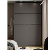 Шкаф-купе Ikea Pax/Mehamn полки/штанги/ящики/корзина 150x66x236 (Тёмно-серый)