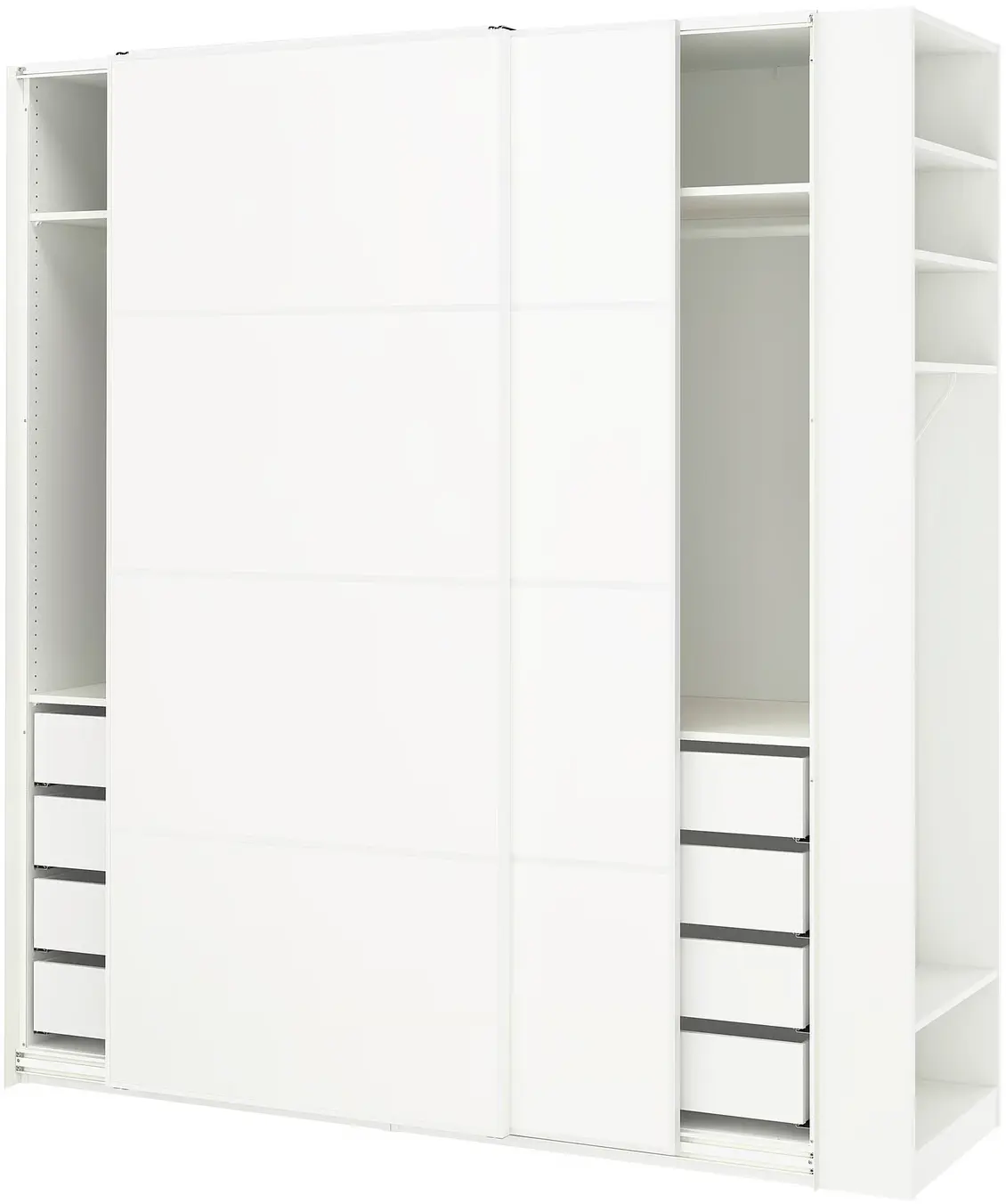 Dulap-cupe Ikea Pax/Mehamn rafturi/bare/sertare/etajera 220x66x236 (Alb) - 3