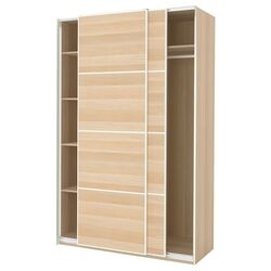 Dulap-cupe Ikea Pax/Mehamn bara umerase/rafturi 150x66x236 (Aspect Stejar Antichizat)