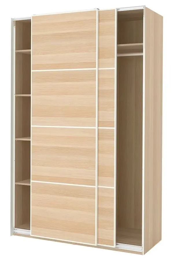 Dulap-cupe Ikea Pax/Mehamn bara umerase/rafturi 150x66x236 (Aspect Stejar Antichizat)