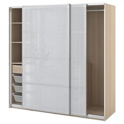 Dulap-cupe Ikea Pax/Svartisdal 200x66x201 (Aspect Stejar Antichizat/Alb Aspect Hârtie) Thumb