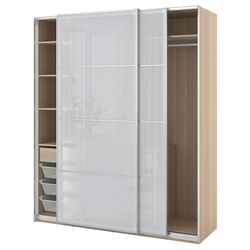 Dulap-cupe Ikea Pax/Svartisdal 200x66x236 (Aspect Stejar Antichizat/Alb Aspect Hârtie) Thumb
