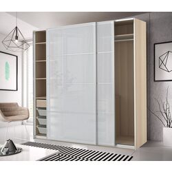 Dulap-cupe Ikea Pax/Svartisdal 200x66x236 (Aspect Stejar Antichizat/Alb Aspect Hârtie)