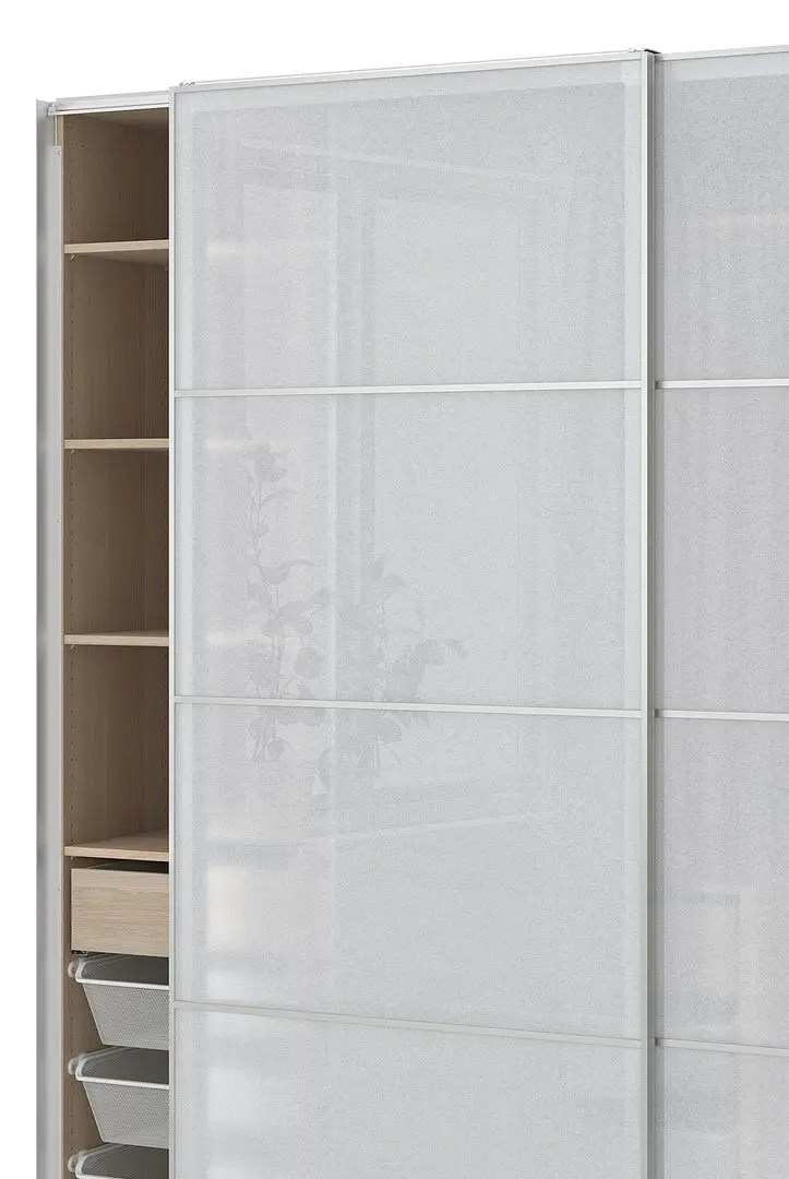 Dulap-cupe Ikea Pax/Svartisdal 200x66x236 (Aspect Stejar Antichizat/Alb Aspect Hârtie) - 2