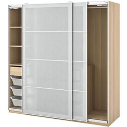 Dulap-cupe Ikea Pax/Svartisdal rafturi/bare/sertare/cosuri 200x66x201 (Aspect Stejar Antichizat/Alb Aspect Hartie) Thumb