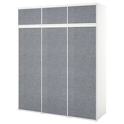 Dulap-cupe Ikea Platsa 6 usi 180x57x221 (Alb Larkollen/Gri Inchis)