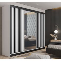 Dulap-cupe Prime Furniture Malani 200x205x59 (White/Black)