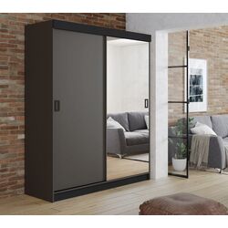 Dulap-cupe Prime Furniture Retro 1 138x205x59 (Graphite/Black)