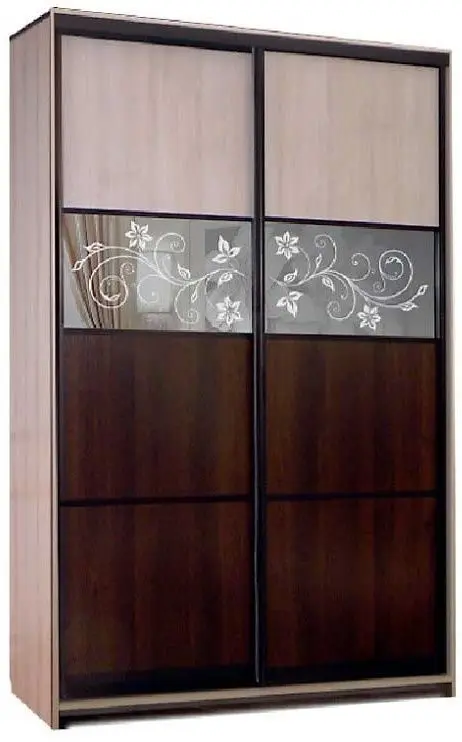 Dulap-cupe КМК 0443 Magiya (Chamonix Oak Light/Walnut Chocolate)