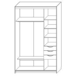 Dulap-cupe КМК 0443 Magiya (Chamonix Oak Light/Walnut Chocolate) Thumb