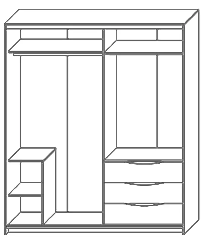 Dulap-cupe КМК 0650.1 Kristal Astra 5 (Yukkon Oak/White Pearl) - 2