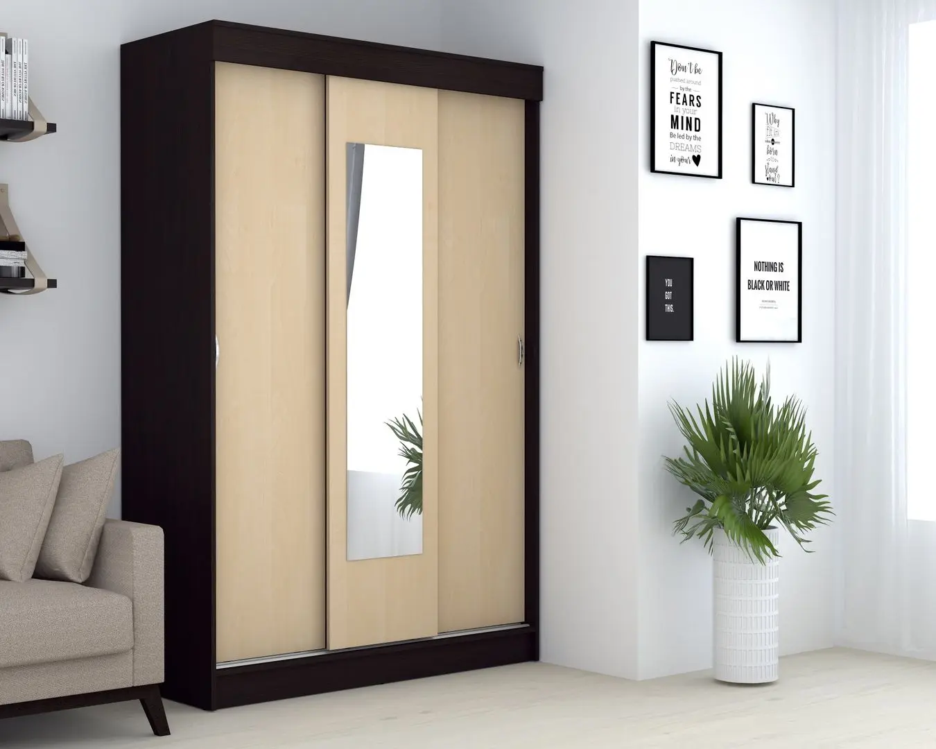 Шкаф-купе Marcel Prod Basia RO (Wenge/Birch)