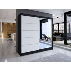 Шкаф-купе Mirjan24 Bar III/Talin III c LED подсветкой (Black/White) Thumb