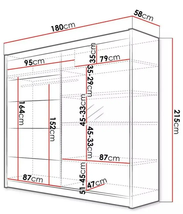 Шкаф-купе Mirjan24 Bar III/Talin III c LED подсветкой (Sonoma Oak) - 4