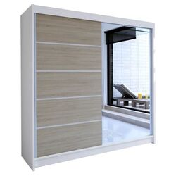 Шкаф-купе Mirjan24 Bar III/Talin III c LED подсветкой (White/Sonoma Oak)