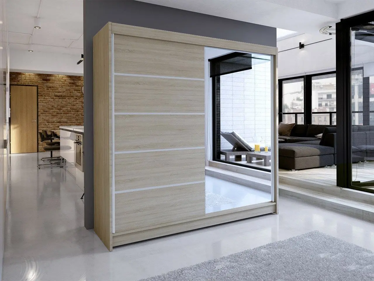 Dulap-cupe Mirjan24 Bar III/Talin III (Sonoma Oak) - 2