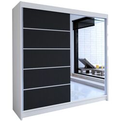 Dulap-cupe Mirjan24 Bar/Talin III 180x215x58 (White/Black)