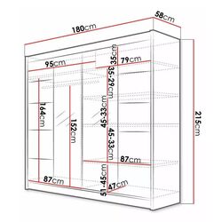 Шкаф-купе Mirjan24 Bar V/Talin V c LED подсветкой (White) Thumb