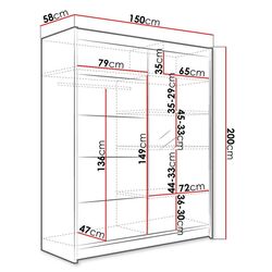 Dulap-cupe Mirjan24 Belgia III/Camino III (Black) Thumb