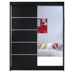 Шкаф-купе Mirjan24 Belgia III/Camino III c LED подсветкой (Black)