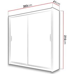 Dulap-cupe Mirjan24 Bercy/Paris 203x215x61 (White) Thumb