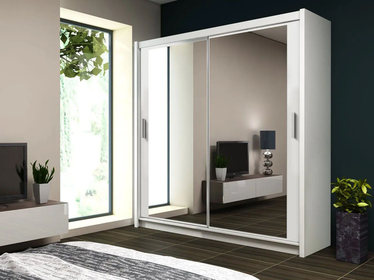 Dulap-cupe Mirjan24 Bercy/Paris 203x215x61 (White)