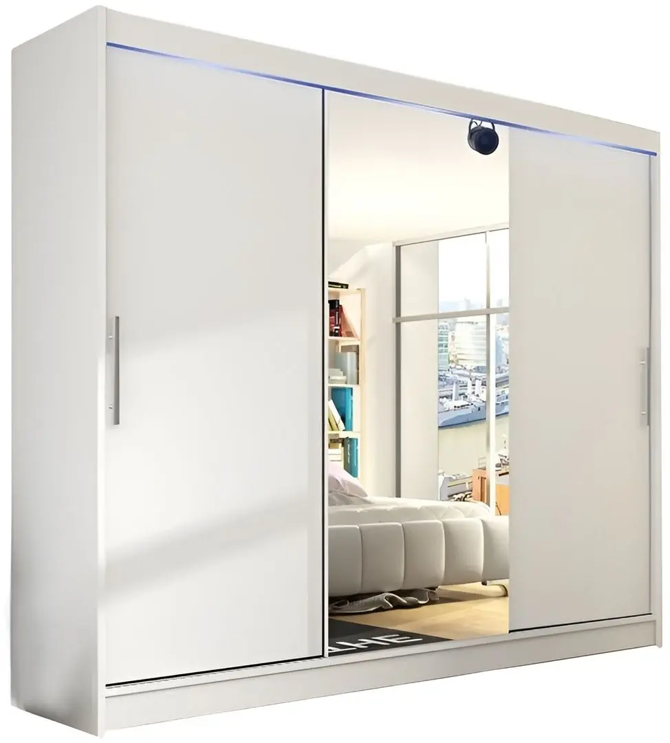 Шкаф-купе Mirjan24 Dasto/Aston I с LED освещением (White) - 3