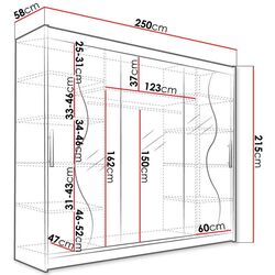 Шкаф-купе Mirjan24 Dasto/Aston III с LED освещением (White) Thumb
