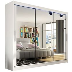 Шкаф-купе Mirjan24 Dasto/Aston III с LED освещением (White) Thumb